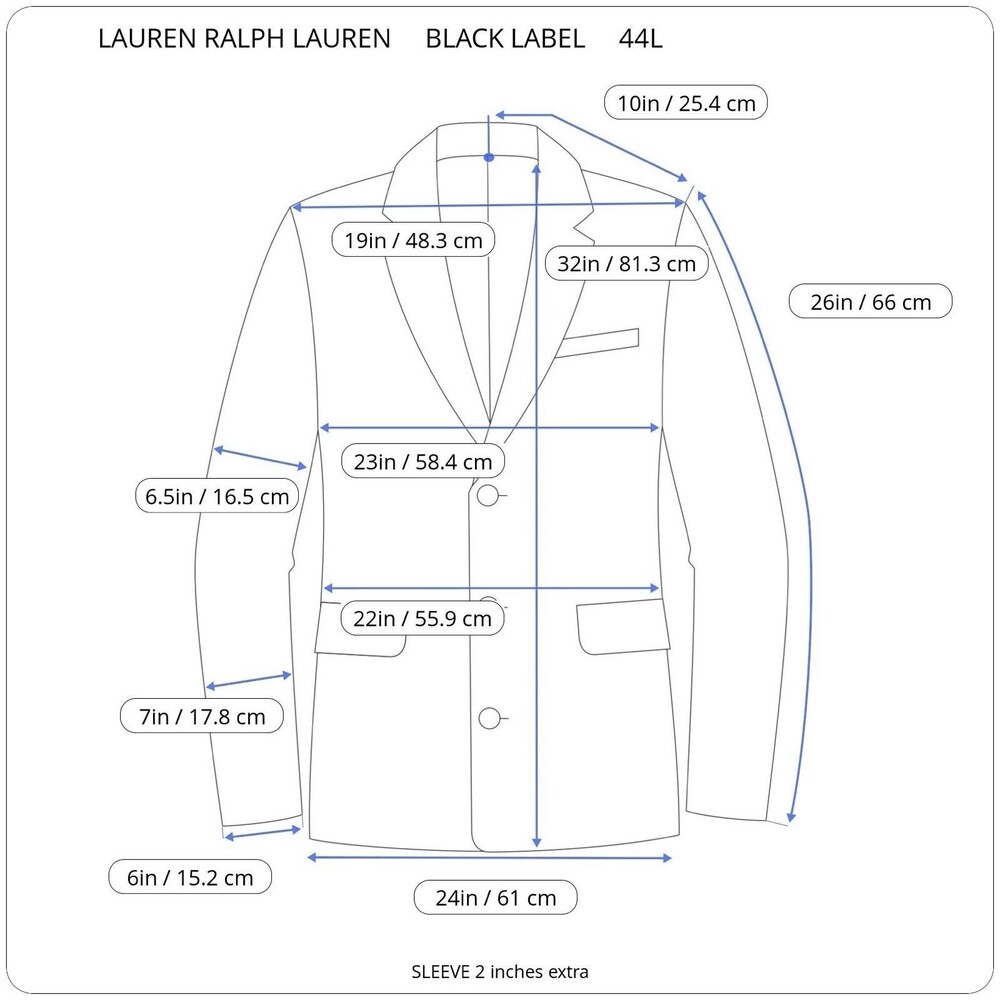 NWT Ralph Lauren Black Label Mens Poly/Rayon/Linen Blend Sport Coat Blazer 44L - Picture 2 of 12